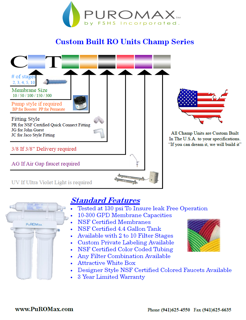 Custom Built RO Units Champ Series PDF